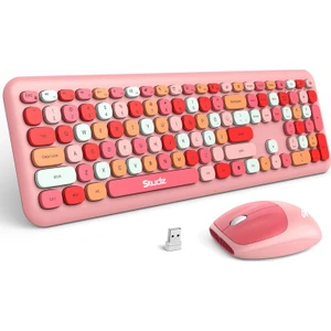M600 Renkli Tuşlu Kablosuz Türkçe Q Multimedia Klavye + Mouse