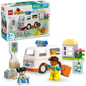 LEGO® DUPLO® Ambulans ve Sürücü 10447 - 2 Yaş & Üzeri Çocuklar için Eğitici Oyuncak Yapım Seti (19 Parça)