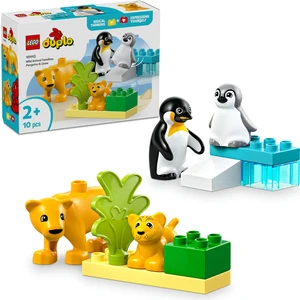 LEGO® DUPLO® Vahşi Hayvan Aileleri: Penguenler ve Aslanlar 10442 - 2 Yaş & Üzeri Çocuklar için Eğitici Oyuncak Yapım Seti (10 Pr)