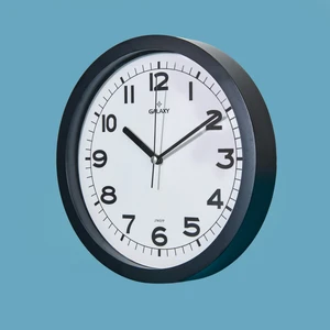 212-K Modern Duvar Saati - Siyah - 25,5 cm