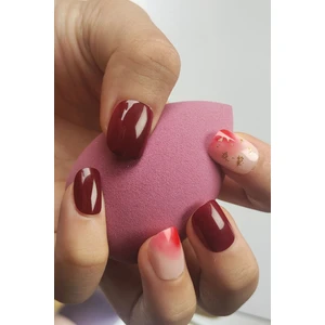 Easy Beauty 24 Adet Bordo Takma Tırnak Seti Yapıştırıcı Bant Hediyeli DY1249
