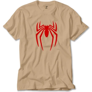 Z zepplin Spiderman Logo Krem Tişört