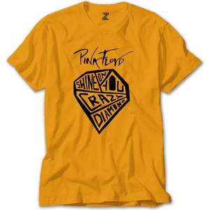 Z zepplin Pink Floyd Crayz Diamond Sarı Tişört