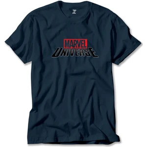 Z zepplin Marvel Universe Logo Lacivert Tişört