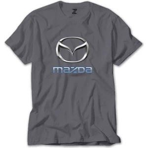 Z zepplin Mazda Logo Gri Tişört