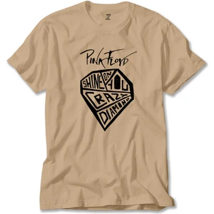 Z zepplin Pink Floyd Crayz Diamond Krem Tişört