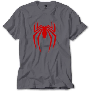 Z zepplin Spiderman Logo Gri Tişört