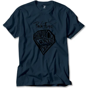 Z zepplin Pink Floyd Crayz Diamond Lacivert Tişört