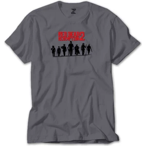 Red Dead Redemption 2 Poster Gri Tişört