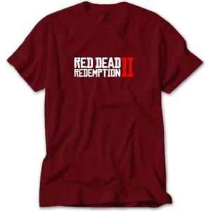 Z zepplin Red Dead Redemption 2 Text Kırmızı Tişört