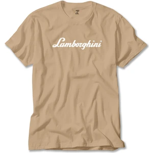 Z zepplin Lamborghini Text Krem Tişört