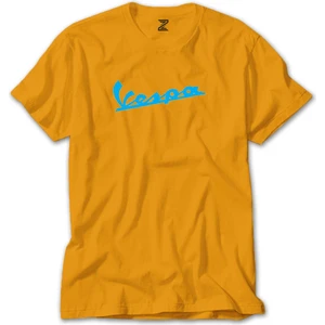Z zepplin Vespa Text Blue Sarı Tişört