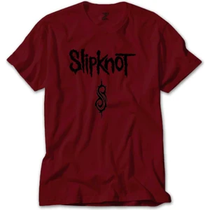 Z zepplin Slipknot Logo Text Kırmızı Tişört