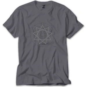 Z zepplin Slipknot Pentagram Symboll Gri Tişört