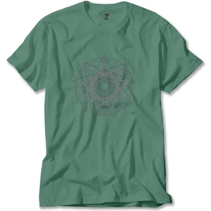 Z zepplin Slipknot Pentagram Symboll Yeşil Tişört