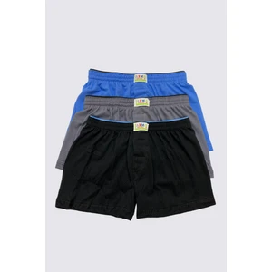 Arma Yıldız Karışık Renkli Erkek Çocuk Havlu Bel Boxer 3'lü Paket %100 Pamuklu