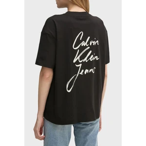 Calvin Klein Logo Baskılı % 100 Pamuk Relaxed Fit Bisiklet Yaka T Shirt J20J225113BEH Bayan T Shirt J20J225113 Beh