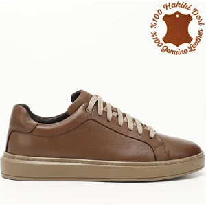 Gön Platinum Hakiki Deri Bağcıklı Erkek Günlük Sneaker 31641