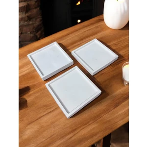 3'lü Dekoratif Kare Tabak