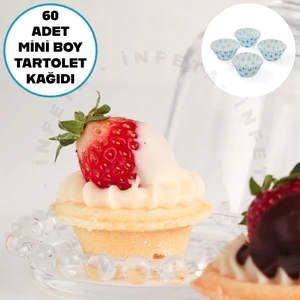 60 Adet Muffin Tartolet Mini Cupcake Kağıdı, Renkli Kağıt Muffin Kek Kalıbı