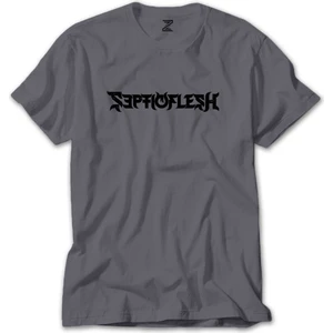 Z zepplin Septicflesh Logo Gri Tişört