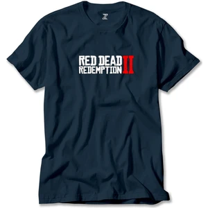 Z zepplin Red Dead Redemption 2 Text Lacivert Tişört