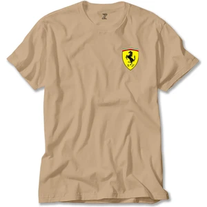 Z zepplin Ferrari Logo Krem Tişört