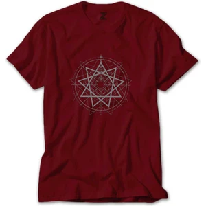 Z zepplin Slipknot Pentagram Symboll Kırmızı Tişört
