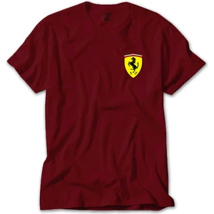 Z zepplin Ferrari Logo Kırmızı Tişört