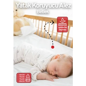 Eve Tekstil | Pamuk Sıvı Geçirmez Bebek Yatak Koruyucu Alez | Beşik Kreş Yatak Alezi | Fitted Çarşaf |