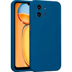 Xiaomi Redmi 13C Kılıf Lansman Premium Silinebilir Mavi Silikon
