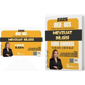 Hoca Kafası Yayınları 2025 MEB - AGS Mevzuat Bilgisi Video Kafa Notlar - Soru Bankası 2'li Set