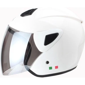 Sw 733-700 Beyaz Yarım Kask - Aynalı Cam