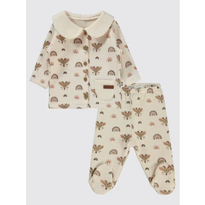 Civil Baby Kız Bebek Pijama Takımı 1-6 Ay  Fil Dişi