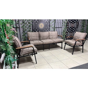 3+1+1 Zen Bahçe Takımı, Balkon, Bahçe, Cafe Mobilyası, Süngerli Metal Çay Seti