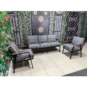 3+1+1 Zen Bahçe Takımı, Balkon, Bahçe, Cafe Mobilyası, Süngerli Metal Çay Seti