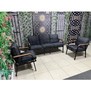 3+1+1 Zen Bahçe Takımı, Balkon, Bahçe, Cafe Mobilyası, Pofuduk Metal Çay Seti