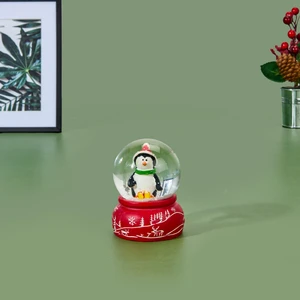 Deco Penguen Figürlü Kar Küresi - Renkli - 6 x 8  cm