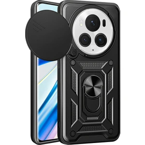Honor Magic 6 Pro Kılıf Magnetik Standlı Kamera Korumalı Zore Sürgülü Vega Kapak