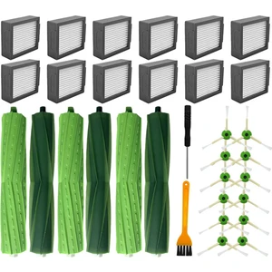 Irobot Roomba I1, I3, I4, I5, I6, I7, I8, E5, E6, E7 Yedek Parça Aksesuarları Ana Yan Fırça Hepa Filtresi (Yurt Dışından)