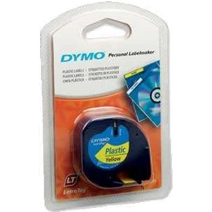 DYMO S0721620 LetraTag Plastik Şerit ( 12 mm X 4 mt ) , Sarı (59423) 91202
