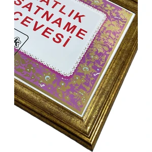 İpek Sanat Avukatlık Ruhsat Çerçevesi Gold Renk 1 - 33 x 48 - Hakiki Camlı Ruhsatname Çerçevesi