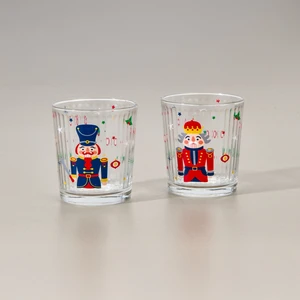 Nutcracker 2'li Optik Meşrubat Bardağı - Renkli - 360 ml