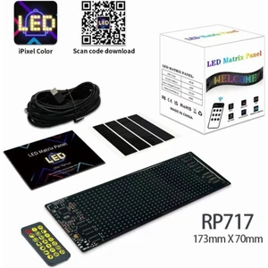 Pixel LED Panel Dijital Ekran Yazı ve Animasyon Eklenebilen Telefon Kontrollü Yapışkanlı 16*32 LED