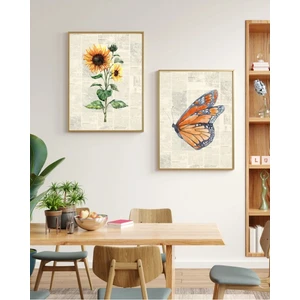 Çerçeveli Poster, Kelebek Desenli, Pinterest Duvar Dekorasyonu