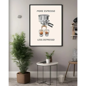 Çerçeveli, 'espresso' Kahve Köşesi, Mutfak Dekoratif Tablo, Modern Pinterest Tarzı Çerçeveli Poster