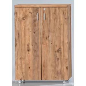 Emc Metal Ofis Mobilyaları Modern Ahşap Tam Kapaklı 3 Raflı Dolap - 80 x 38 x 120  cm