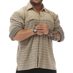 Big Sam Kahverengi Havlu Kumaş Ormancı Gömlek Çıtçıtlı Big Sam 5030