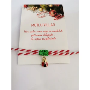 Minik Adımlar Marteniçka Ipli Makrome Bağlama Uğur Böceği Temalı Bileklik
