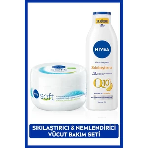 NiveaSıkılaştırıcı C Vitamini Vücut Bakım Losyonu 250ml Ve Soft Nemlendirici Krem 300ml, Esnek Cilt